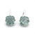 Natural Green Amethyst Cushion Cut Earrings