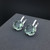 Natural Green Amethyst Cushion Cut Earrings
