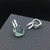 Natural Green Amethyst Cushion Cut Earrings