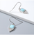 New Fashion Retro Geometry Streamlined Long 925 Sterling Silver Larimar Earrings