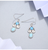 925 Sterling Silver Natural Larimar Earrings