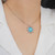 Natural Larimar Blue Sun Art Pendant