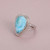 Sterling Silver Natural Larimar Big Ring