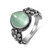 Oval Prehnite Silver Ring