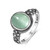 Oval Prehnite Silver Ring