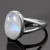 Natural Moonstone Silver Ring