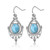 Oval Gemstone Earrings