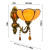 Yellow Floral Wall Light – Tiffany Style LED Sconce