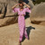 Boho Floral Two-Piece Set – Crop Top & Maxi Skirt Outfit