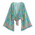 Boho Floral Short Kimono – Ruffle Sleeve Beach Cover-Up