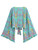 Boho Floral Short Kimono – Ruffle Sleeve Beach Cover-Up