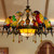 Tiffany-Style Parrot Glass Chandelier