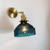 Nordic Wall Lamp – Green Glass Mirror Head Light