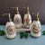 Floral Ceramic Soap Dispenser – Ice Crack Bathroom Pump Bottle