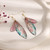 Rainbow Butterfly Wing Drop Earrings – Gold Plated