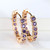 Luxury Black Round Hoop Earrings – Gold Zircon Charm