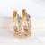 Luxury Black Round Hoop Earrings – Gold Zircon Charm