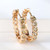Luxury Black Round Hoop Earrings – Gold Zircon Charm