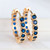 Luxury Black Round Hoop Earrings – Gold Zircon Charm