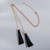 Vintage Square Hollow Tassel Necklace