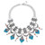 Ethnic Turquoise Tassel Choker – Boho Statement