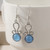 Vintage Blue Stone Dangle Earrings