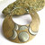 Elegant Carved Moon Gold Hoop Earrings for Women