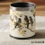 Stainless Steel Retro Trash Can – Modern Wastebasket for Bedroom & Kitchen