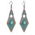 Premium Red Stone Carved Metal Earrings for Boho Fashion