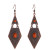 Premium Red Stone Carved Metal Earrings for Boho Fashion