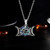 Triple Moon Snake Crystal Necklace