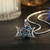 Triple Moon Snake Crystal Necklace