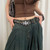 Elegant Engraved Flower Leather Belt