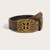 Elegant Engraved Flower Leather Belt