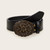 Elegant Engraved Flower Leather Belt