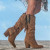 Elegant Pointed Toe Cowboy Boots with Tassels
