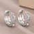 Huitan Elegant Hollow Hoop Earrings with CZ Inlay
