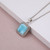 925 Sterling Silver Larimar Pendant for Women
