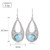 Elegant 925 Sterling Silver Larimar Earrings