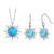 Premium Larimar Winter Earrings – Love-Inspired Design
