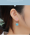 Premium Larimar Winter Earrings – Love-Inspired Design