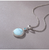Elegant 925 Sterling Silver Larimar Necklace with Topaz Accents