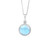 Elegant 925 Sterling Silver Larimar Necklace with Topaz Accents