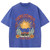 Acid Wash Oversized Women’s T-Shirt – Sun Graphic Casual Tee