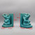 Ceramic Elephant Bookends – Decorative Bookshelf Organizer