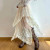 Women's Asymmetrical Lace Skirt – Fairy Aesthetic Midi Skirt