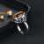 Natural Stone Statement Ring – Retro Silver Adjustable Ring