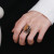 Natural Stone Statement Ring – Retro Silver Adjustable Ring
