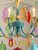 Colorful Crystal Ceiling Light – 4 Bulb Boho Style Lamp