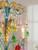 Colorful Crystal Ceiling Light – 4 Bulb Boho Style Lamp